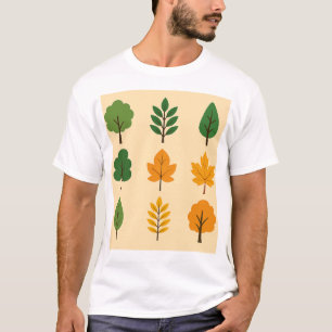 秋の木の葉セット – 秋ビベスTシャツ Tシャツ