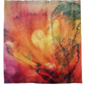 秋の木の葉抽象芸術 シャワーカーテン (正面)