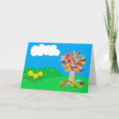 秋の木の誕生日カード(Jo Images) カード (正面)