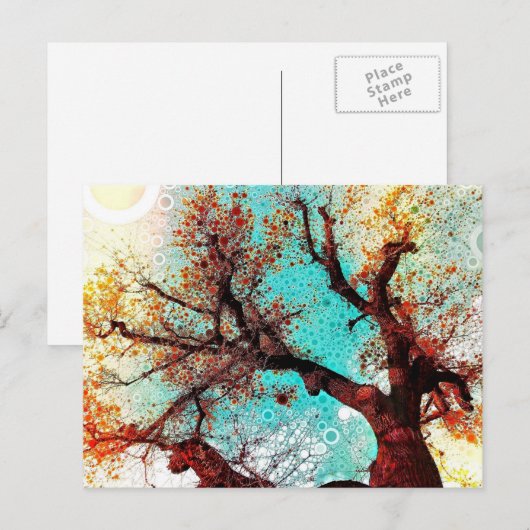 秋の木はがき ポストカード (正面/裏面)