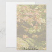 秋の木はパーソナライズな文房具を去ります 便箋 (正面/裏面)