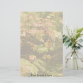 秋の木はパーソナライズな文房具を去ります 便箋 (スタンド正面)