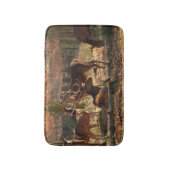 秋の木は赤く染まる バスマット (正面縦)