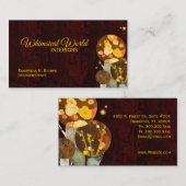 秋の木インテリアデザイナー 名刺 (正面/裏面)