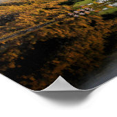 秋の木フラムオーランドスフィヨルドノルウェー ポスター (角)