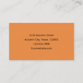 秋の木レイクオレンジ秋をテーマにしたスケッチアート 名刺 (裏面)