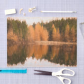 秋の木レイクオレンジ秋をテーマにしたスケッチアート 薄葉紙 (クラフト)