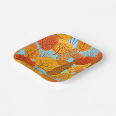 秋の木柄秋の葉 ペーパープレート (傾斜あり)