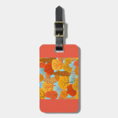 秋の木柄秋の葉 ラゲッジタグ (正面縦)