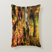 秋の木橋そして入り江 アクセントクッション (正面(垂直))