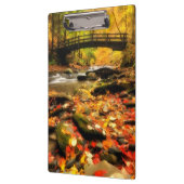 秋の木橋そして入り江 クリップボード (左)