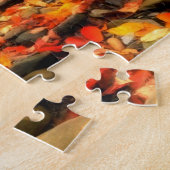 秋の木橋そして入り江 ジグソーパズル (側面)