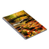 秋の木橋そして入り江 ノートブック (右側)