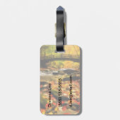 秋の木橋そして入り江 ラゲッジタグ (裏面縦)