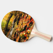 秋の木橋そして入り江 卓球ラケット (横)