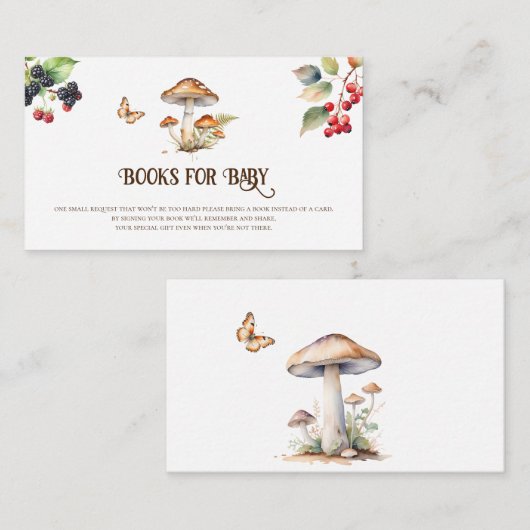 秋の木版本ベビー挿し エンクロージャーカード (正面/裏面)