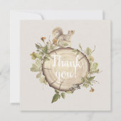 秋の木素朴の切り身 サンキューカード (正面)