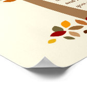 秋の木素朴詩篇91キリスト教の聖書聖句 ポスター (角)