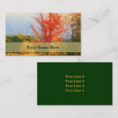 秋の木絵を描の自然名刺 名刺 (正面/裏面)