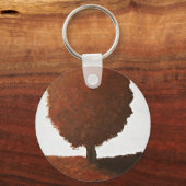 秋の木絵画の キーホルダー (正面)