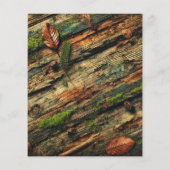 秋の木苔擦り切れたスクラップブック紙 (裏面)