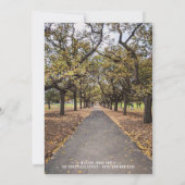 秋の木道記念サンキューカード 招待状 (裏面)