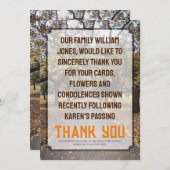 秋の木道記念サンキューカード 招待状 (正面/裏面)