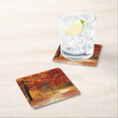 秋の木道 スクエアペーパーコースター (インサイチュ)