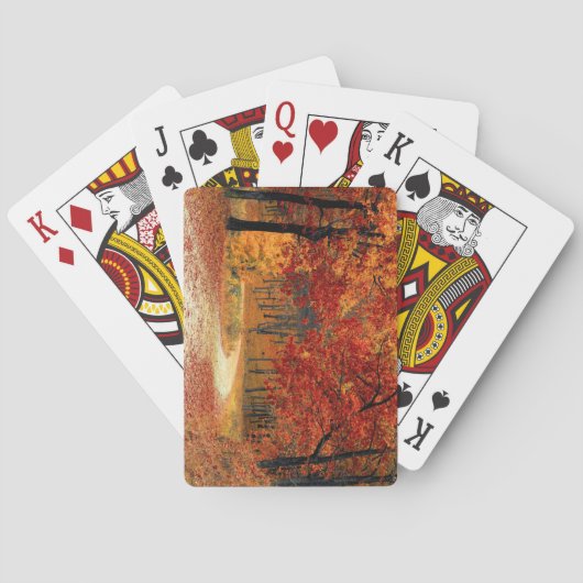 秋の木道 トランプ (裏面)