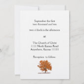 秋の木 ウェディングラスト 招待状 (裏面)