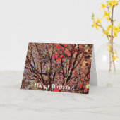 秋の木 カード (黄色い花)