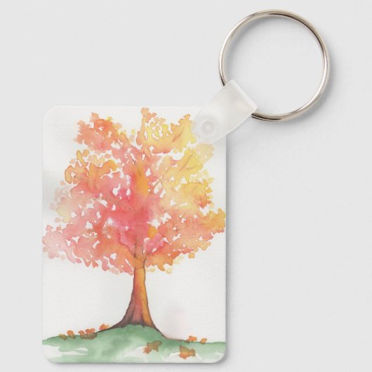 秋の木 キーホルダー (裏面)