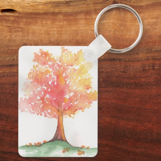 秋の木 キーホルダー (裏面)