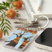 秋の木 キーホルダー (正面右)