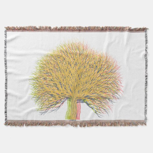 秋の木 スローブランケット (正面)