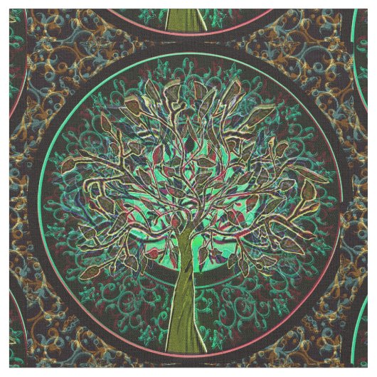 秋の木 ファブリック (クローズアップ)