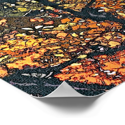 秋の木 ポスター (角)