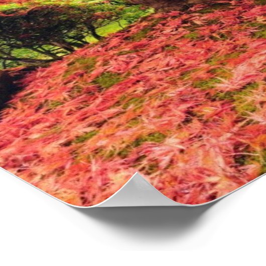 秋の木 ポスター (角)