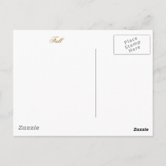 秋の木 ポストカード (裏面)