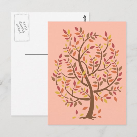 秋の木 ポストカード (正面/裏面)