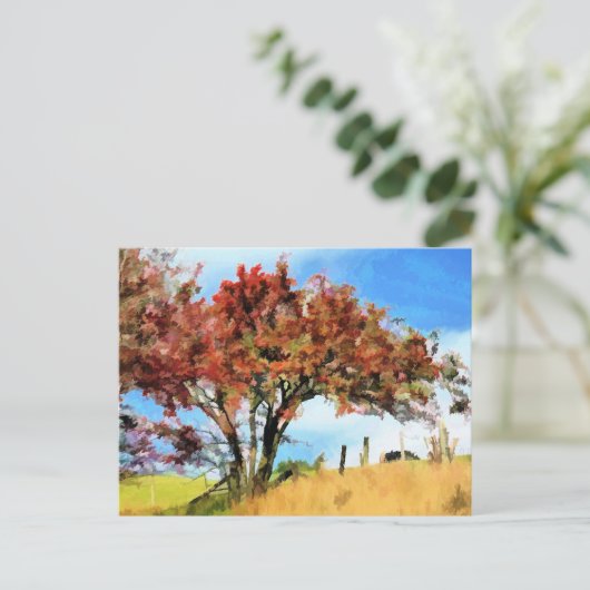 秋の木 ポストカード (スタンド正面)