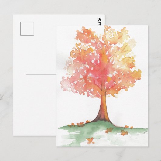 秋の木 ポストカード (正面/裏面)