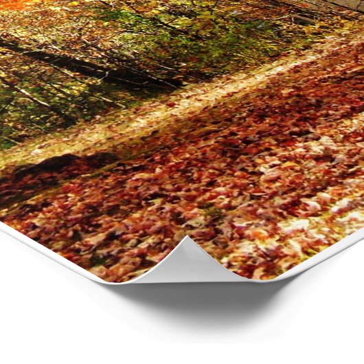 秋の木、メープルツリーの秋ポスター ポスター (角)