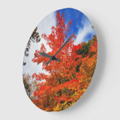 秋の木 ラージ壁時計 (傾斜)