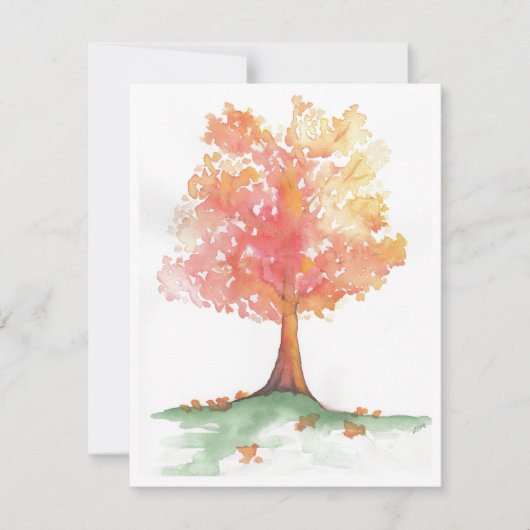 秋の木 招待状 (正面)