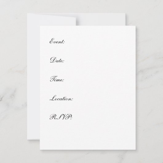 秋の木 招待状 (裏面)