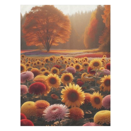 秋の木/梅の畑 テーブルクロス (正面)