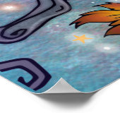 秋の木 – 猫は妖精《フェアリー》を飾る ポスター (角)