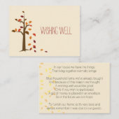 秋の木、秋の結婚式の願い エンクロージャーカード (正面/裏面)