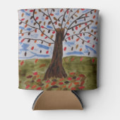 秋の木 缶クーラー (正面)